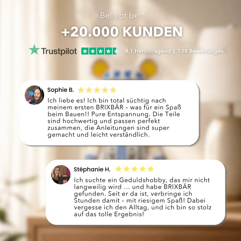 BRIXBÄR Riesen-Bär zum Bauen – 43 cm