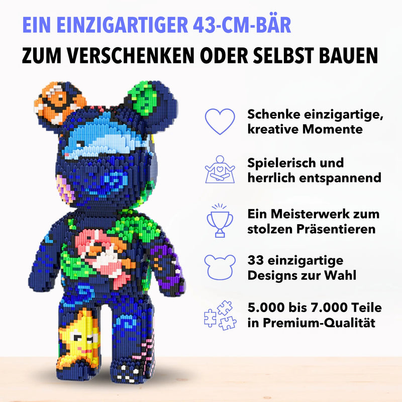 BRIXBÄR Riesen-Bär zum Bauen – 43 cm