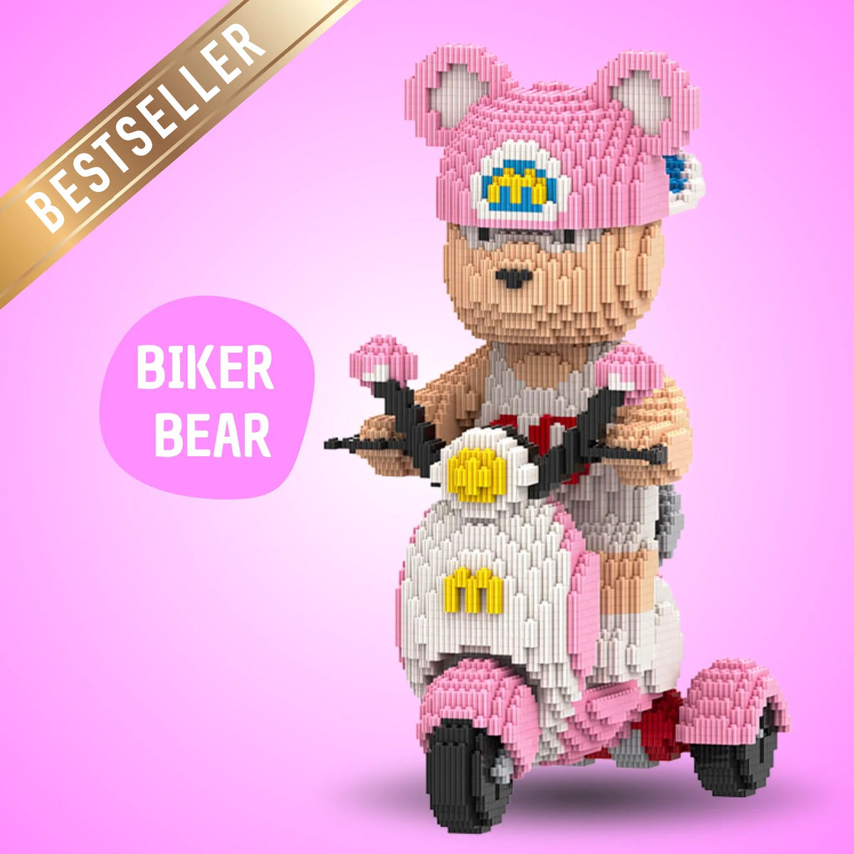 BRIXBÄR Riesen-Bär zum Bauen – BIKER BEAR